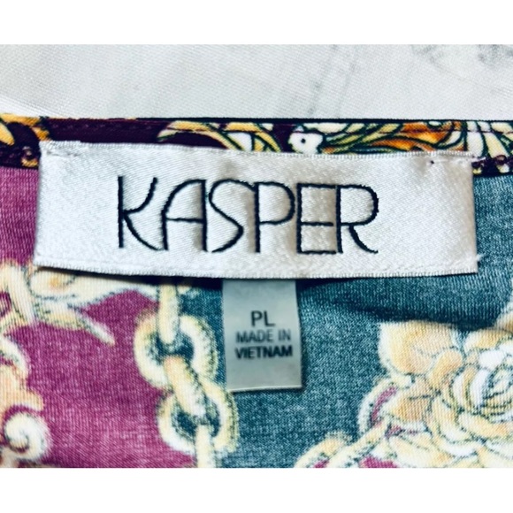 Kasper Womens Size Large Petite PL Sleeveless Designer Old Money Blouse Top - Picture 4 of 9